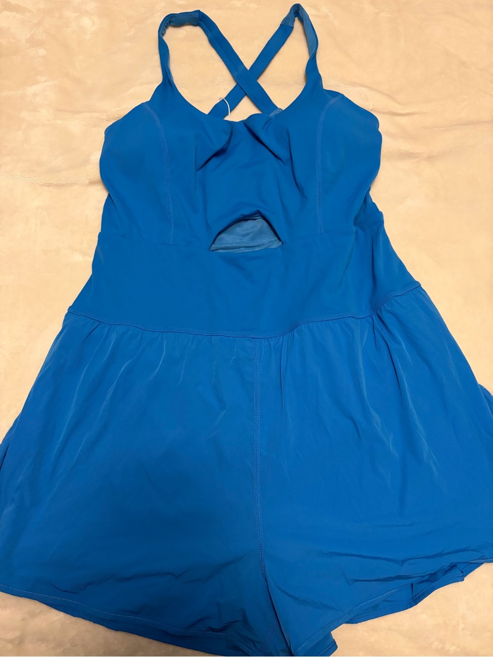 Blue Crossback Athletic Romper